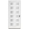 Codel Doors 32" x 96" Primed White Contemporary Flush-Glazed Exterior Fiberglass Door 2880LHISPSF20F6LC49161DB - alternate 1